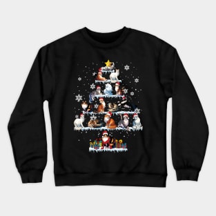 Cat Christmas Tree Crewneck Sweatshirt